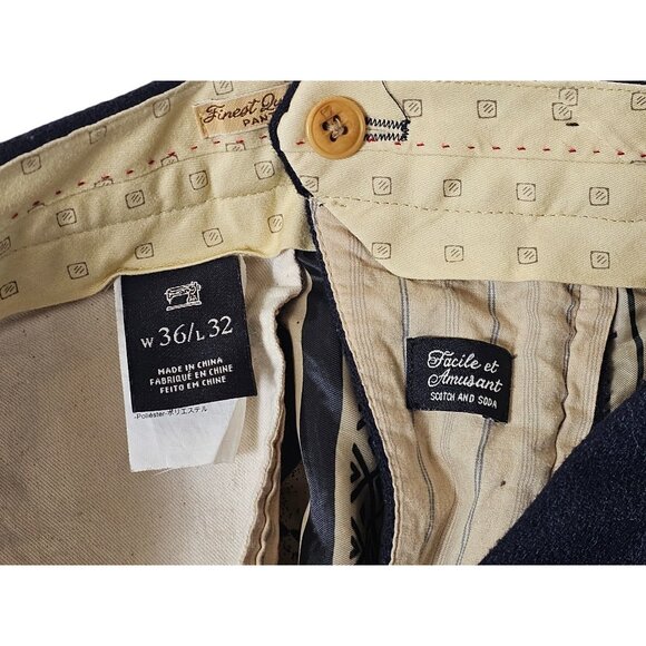 Scotch & Soda Stuart Wool Dress Pants - Men's 38x31 - Navy - Picture 8 of 12